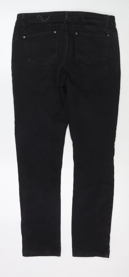 Paper + Stitch Womens Black Cotton Skinny Jeans Size 32 in L30 in Regular Zip