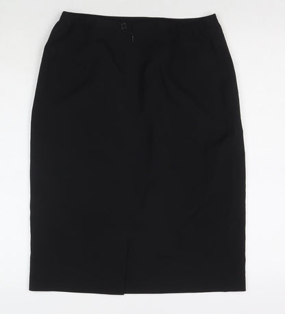 Kaleidoscope Womens Black Polyester Straight & Pencil Skirt Size 14 Zip - Colourblock Pattern