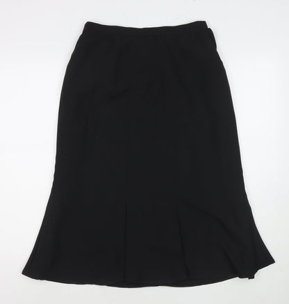 Marjorie Elizabeth Womens Black Polyester Trumpet Skirt Size 30 in Zip