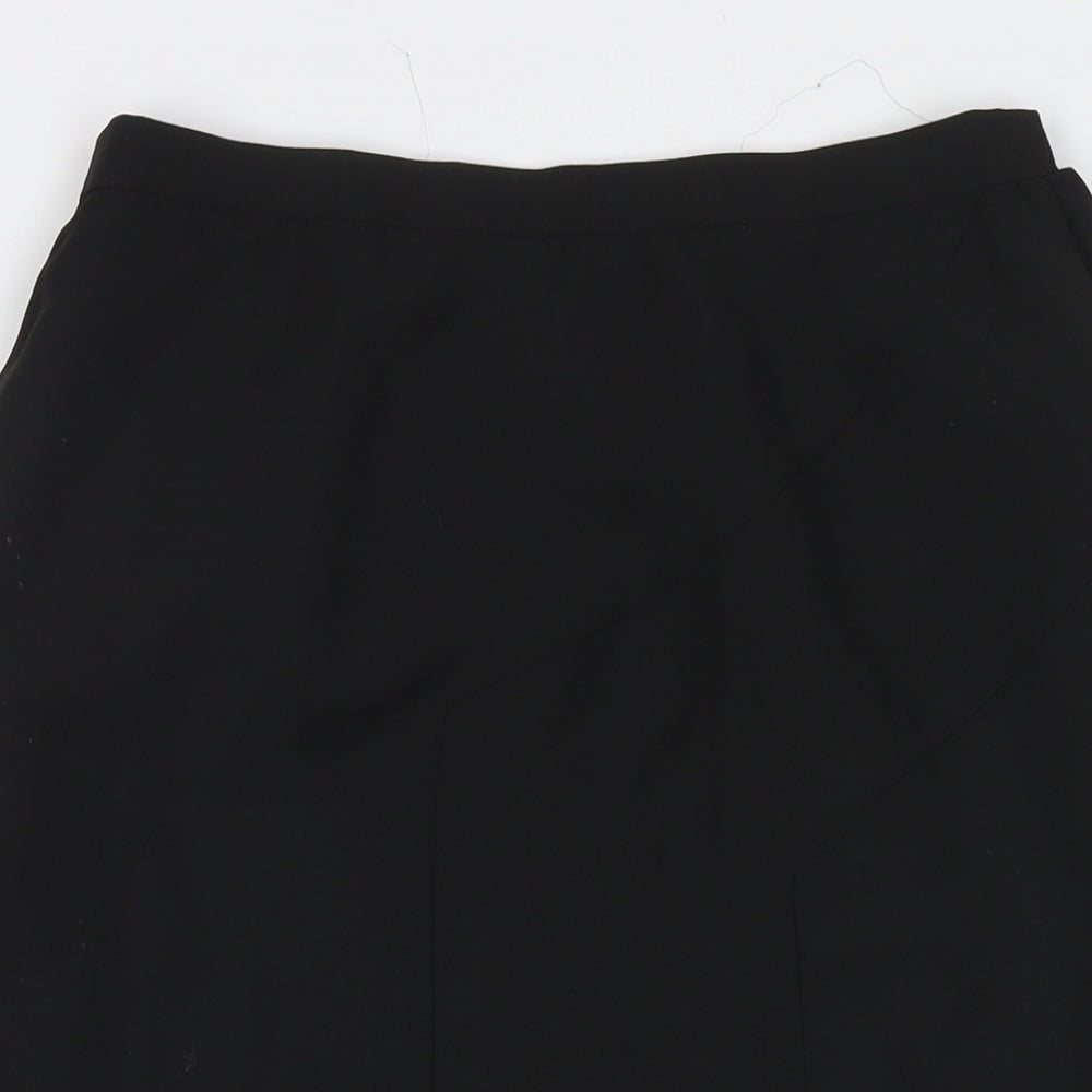 Marjorie Elizabeth Womens Black Polyester Trumpet Skirt Size 30 in Zip
