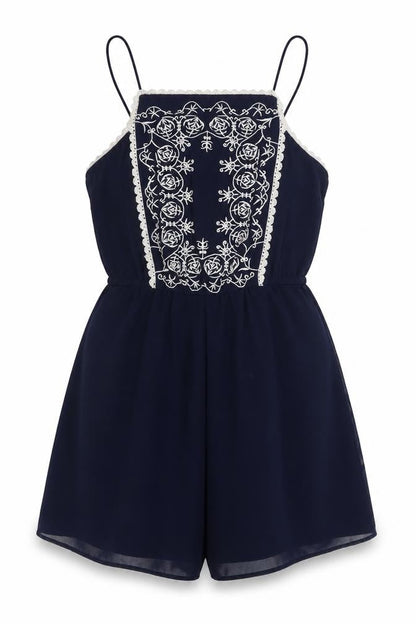 Womens UK Size 6 Miss Selfridge One-Piece Blue Playsuit