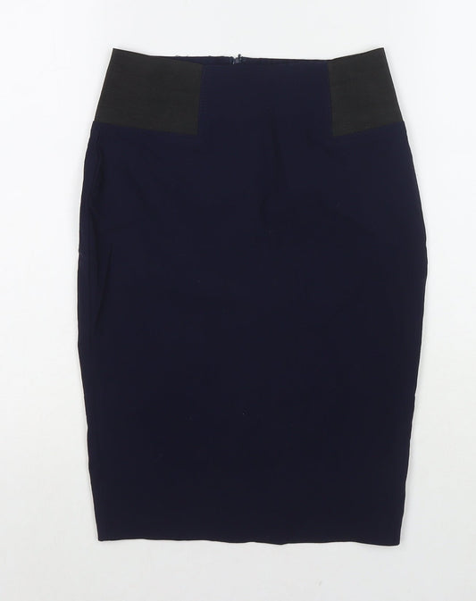 ASOS Womens Blue Polyester Bandage Skirt Size 8 Zip