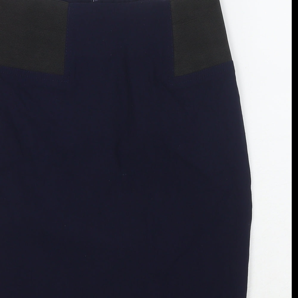 ASOS Womens Blue Polyester Bandage Skirt Size 8 Zip