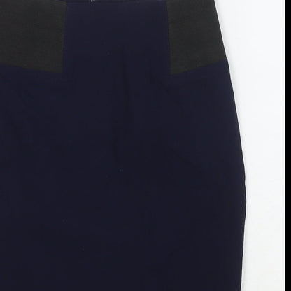 ASOS Womens Blue Polyester Bandage Skirt Size 8 Zip