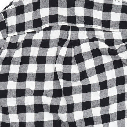Womens UK Size 8 H&M Black Basic Button-Up