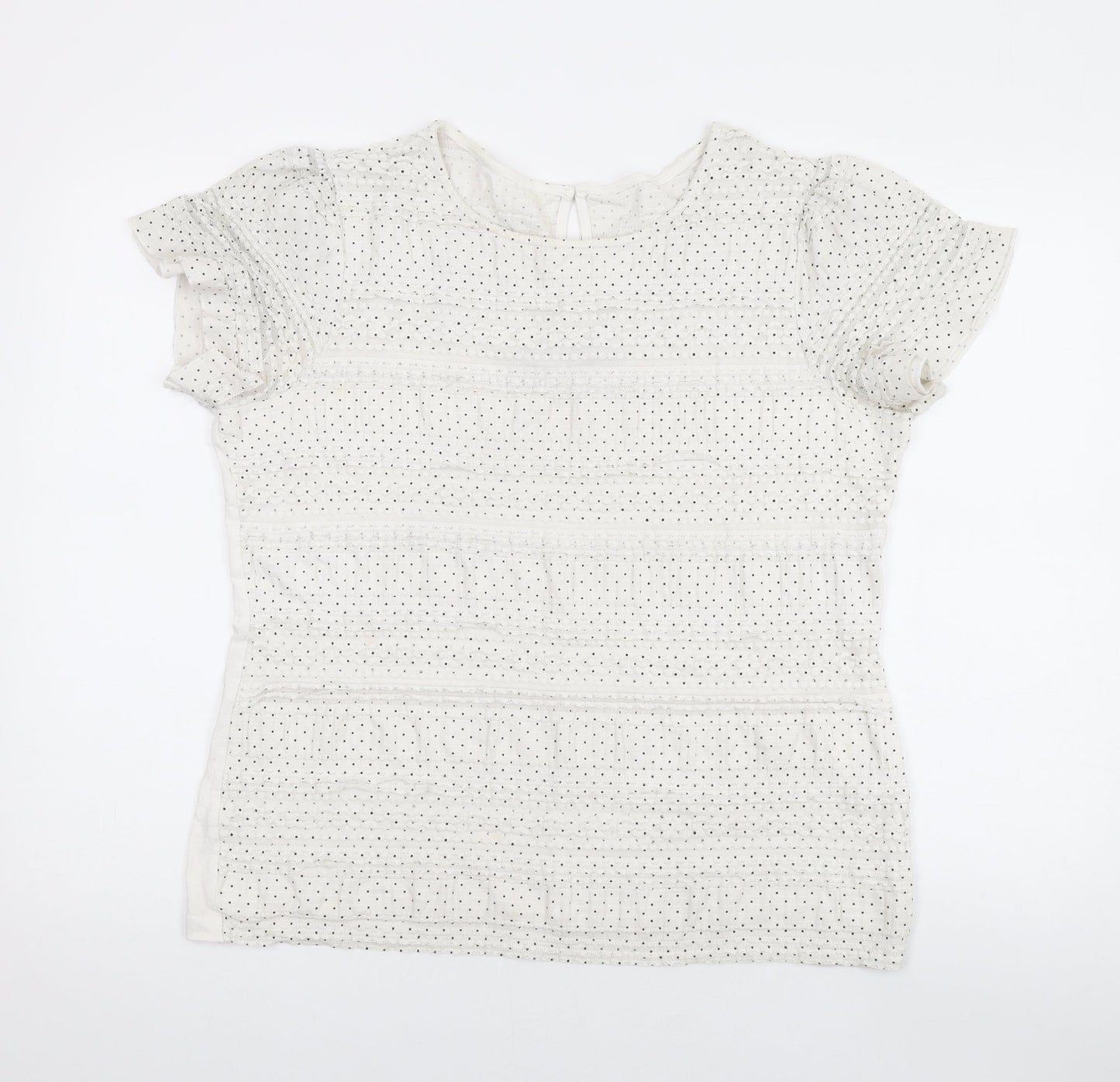 Womens UK Size 16 Dorothy Perkins Ivory Basic T-Shirt