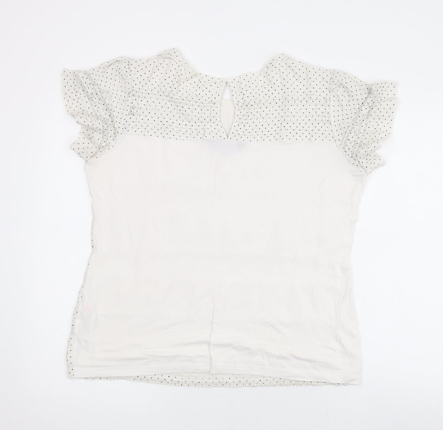 Womens UK Size 16 Dorothy Perkins Ivory Basic T-Shirt