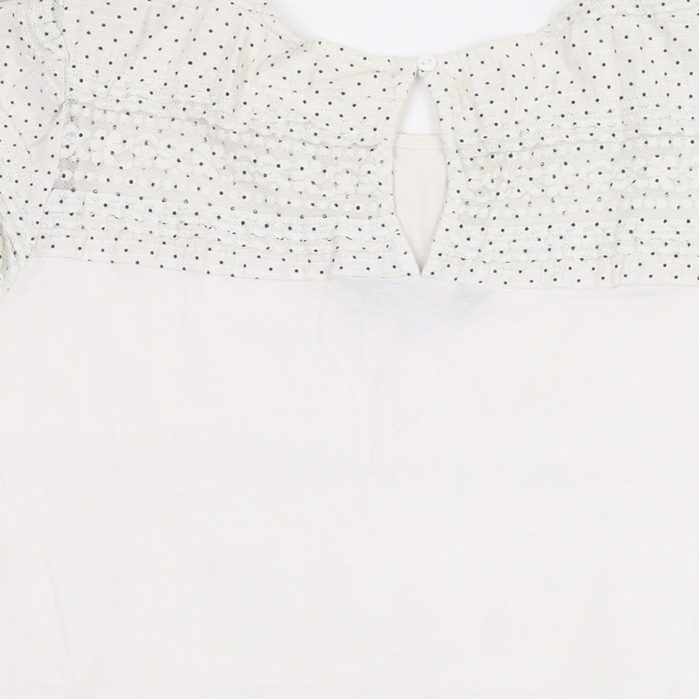 Womens UK Size 16 Dorothy Perkins Ivory Basic T-Shirt