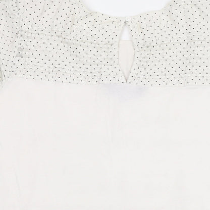 Womens UK Size 16 Dorothy Perkins Ivory Basic T-Shirt