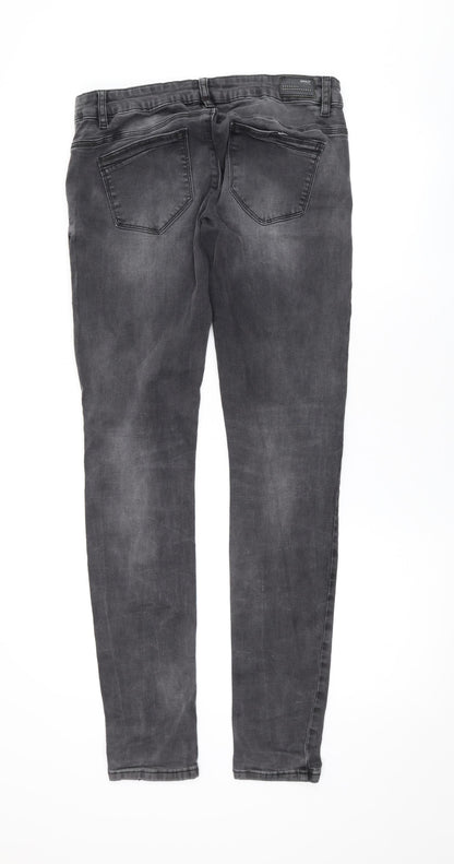 Only Womens Grey Cotton Skinny Jeans Size 31 in L32 in Regular Zip