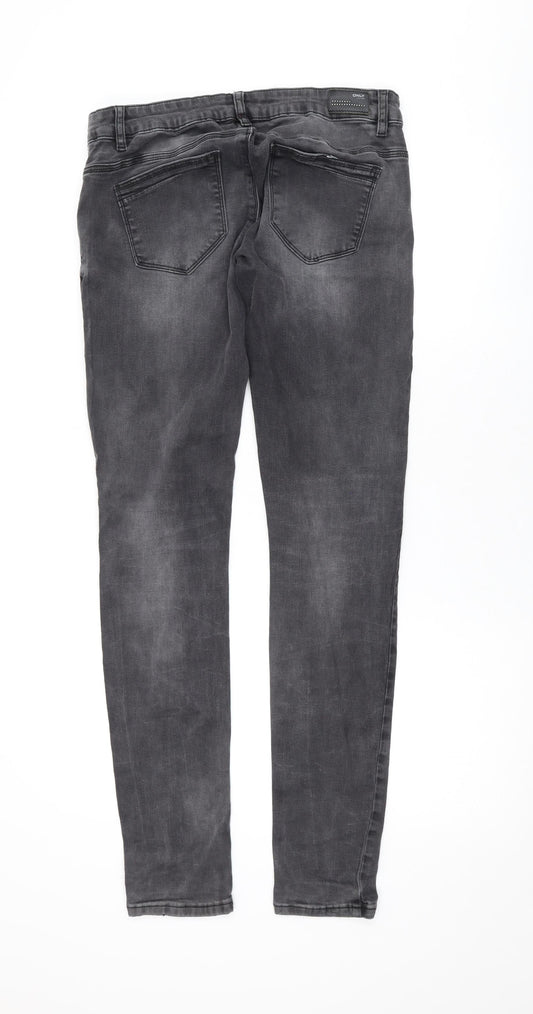 Only Womens Grey Cotton Skinny Jeans Size 31 in L32 in Regular Zip