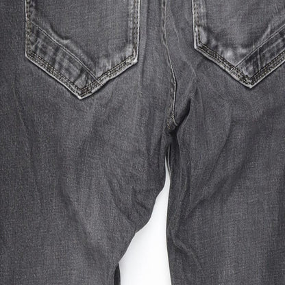 Autograph Mens Grey Cotton Skinny Jeans Size 32 in L32 in Regular Zip