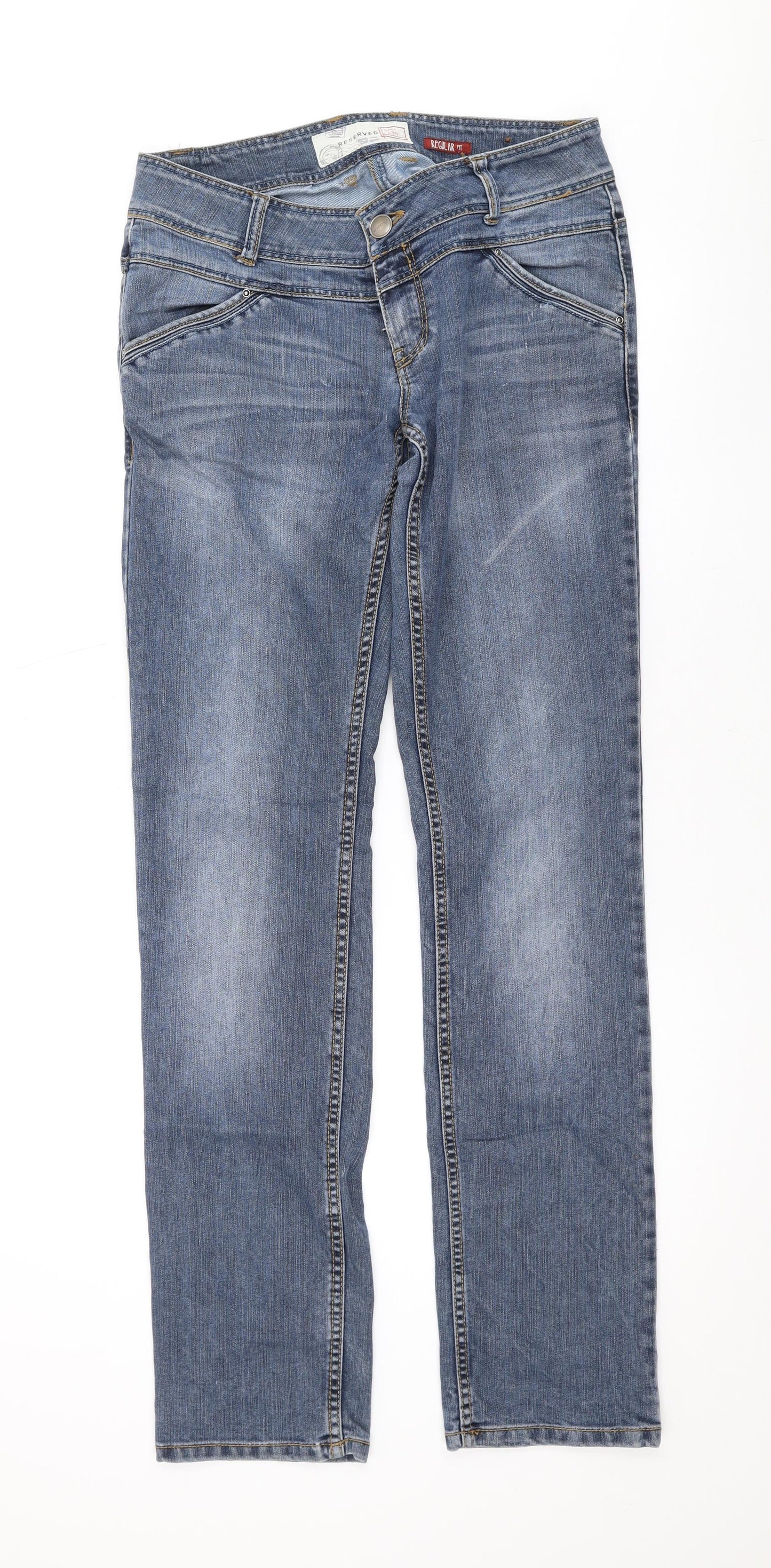 Mens UK Size 31 in RESERVED Regular Fit Skinny Blue Jeans
