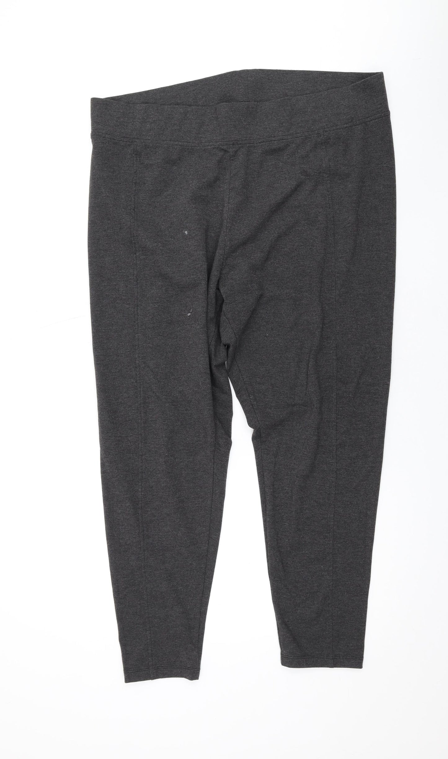Marks and Spencer Womens Grey Polyester Trousers Size 20 L26 in Regular