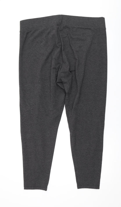 Marks and Spencer Womens Grey Polyester Trousers Size 20 L26 in Regular