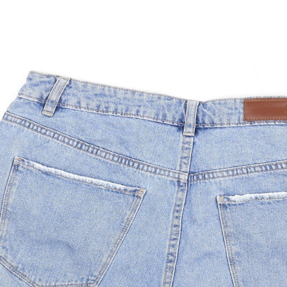 VERO MODA Womens Blue Cotton Hot Pants Shorts Size 28 in L3 in Regular Zip