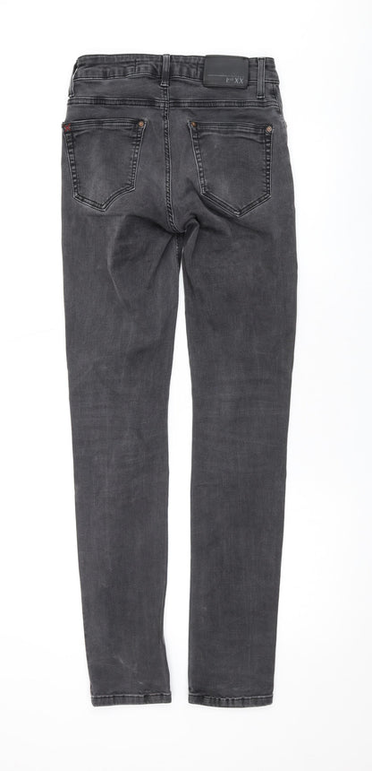 Lot XX Mens Grey Cotton Skinny Jeans Size 28 in L32 in Regular Zip