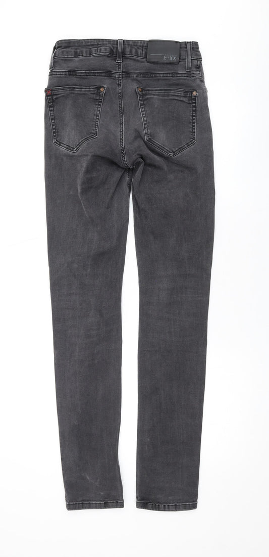 Lot XX Mens Grey Cotton Skinny Jeans Size 28 in L32 in Regular Zip