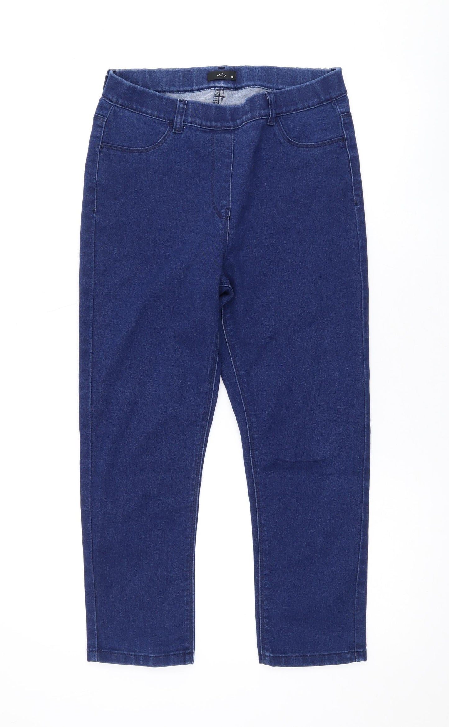 M&Co Womens Blue Cotton Jegging Jeans Size 10 L23 in Regular