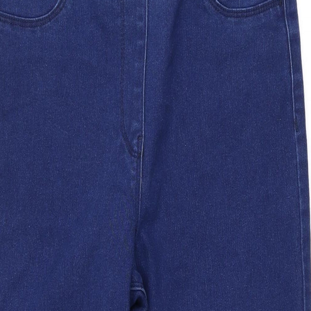 M&Co Womens Blue Cotton Jegging Jeans Size 10 L23 in Regular