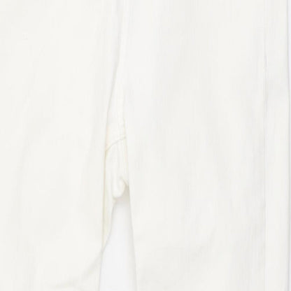 River Island Womens White Cotton Skinny Jeans Size 10 L24 in Regular Zip