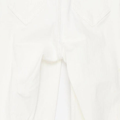 River Island Womens White Cotton Skinny Jeans Size 10 L24 in Regular Zip