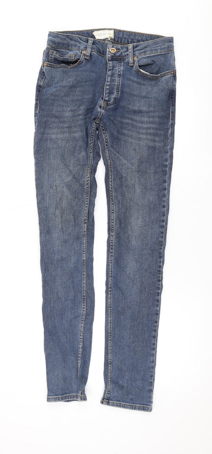 Mens UK Size 28 in Topman Regular Fit Skinny Blue Jeans
