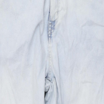 Easy Mens Blue Cotton Straight Jeans Size 38 in L28 in Regular Zip