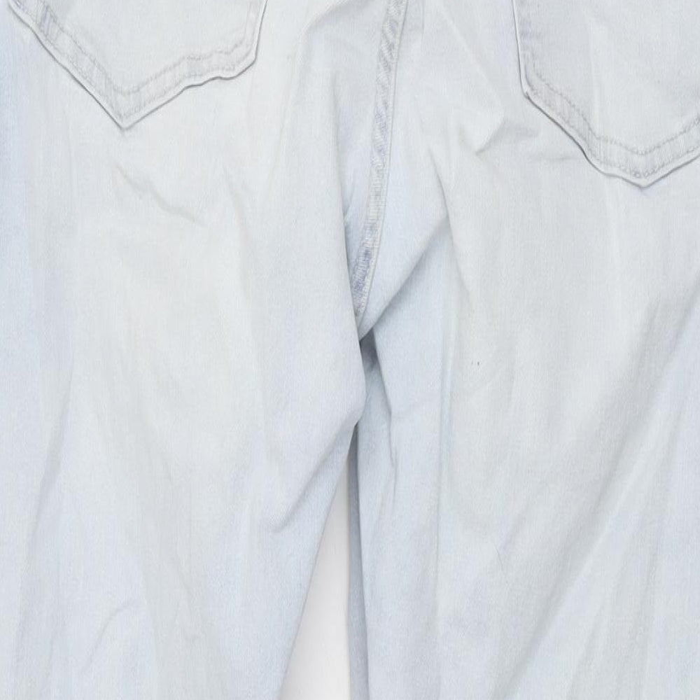 Easy Mens Blue Cotton Straight Jeans Size 38 in L28 in Regular Zip