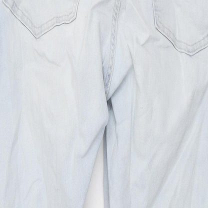 Easy Mens Blue Cotton Straight Jeans Size 38 in L28 in Regular Zip