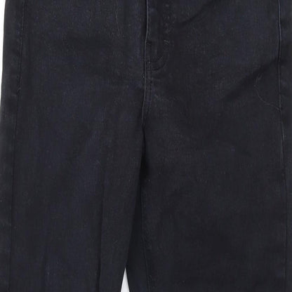 Topshop Womens Black Cotton Skinny Jeans Size 25 in L26 in Regular Zip