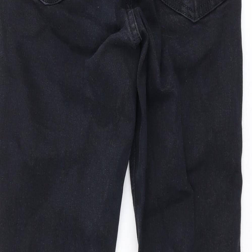 Topshop Womens Black Cotton Skinny Jeans Size 25 in L26 in Regular Zip