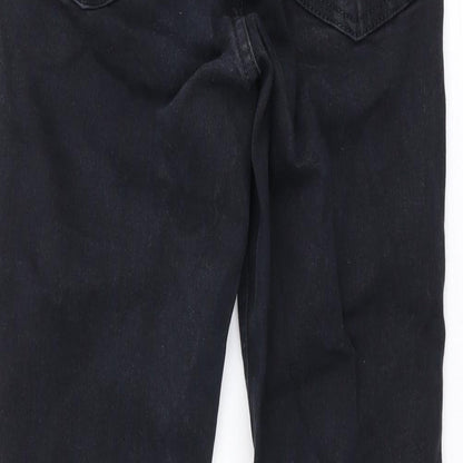 Topshop Womens Black Cotton Skinny Jeans Size 25 in L26 in Regular Zip