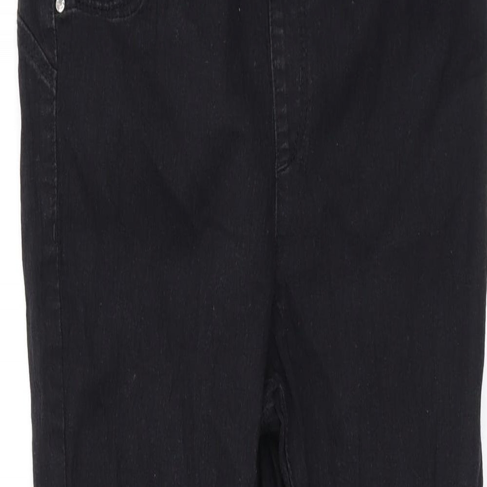 Denim & Co. Womens Black Cotton Jegging Jeans Size 12 L27 in Regular