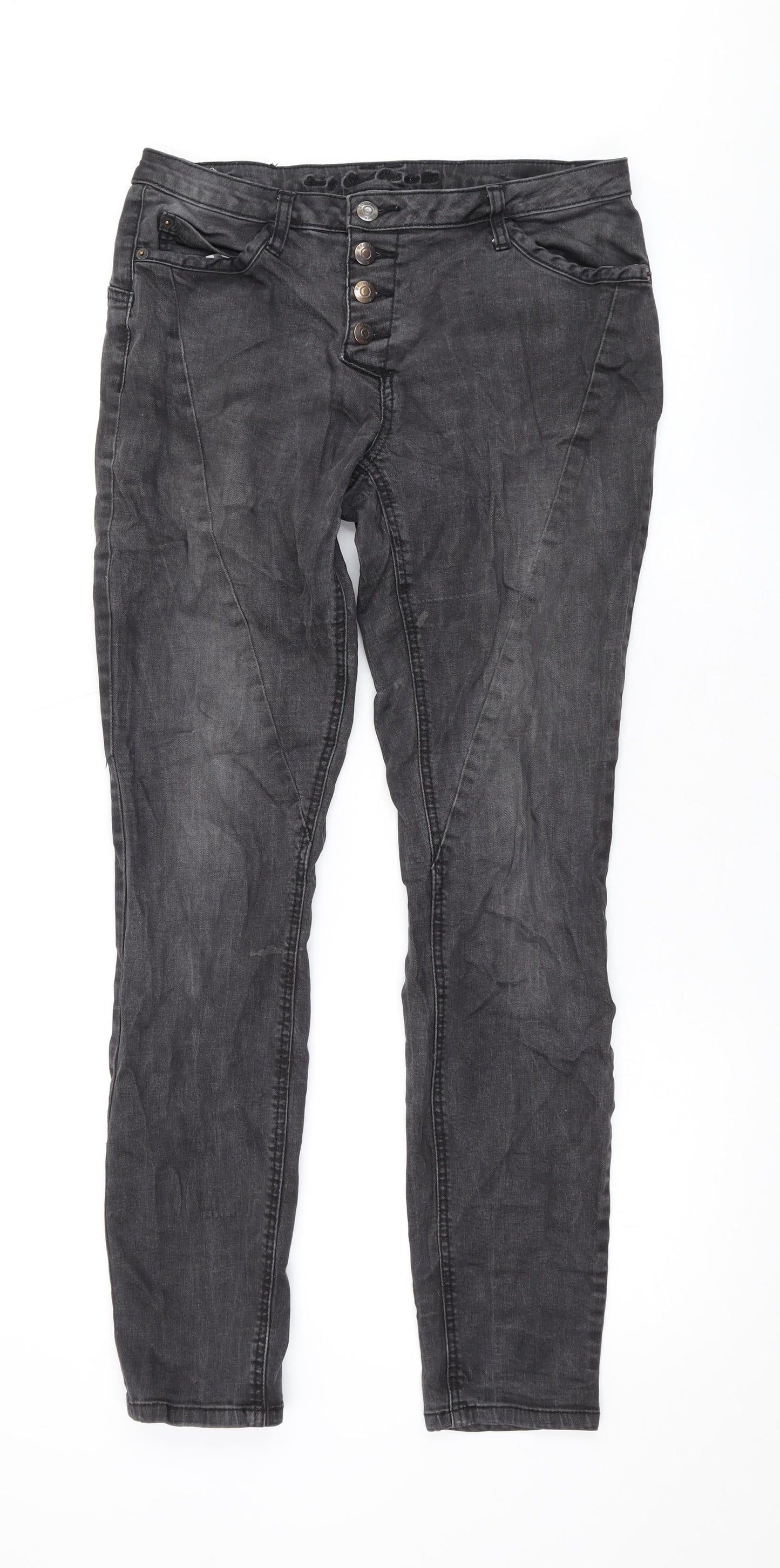 Womens UK Size 30 Street One Regular Fit Skinny Grey Jeans