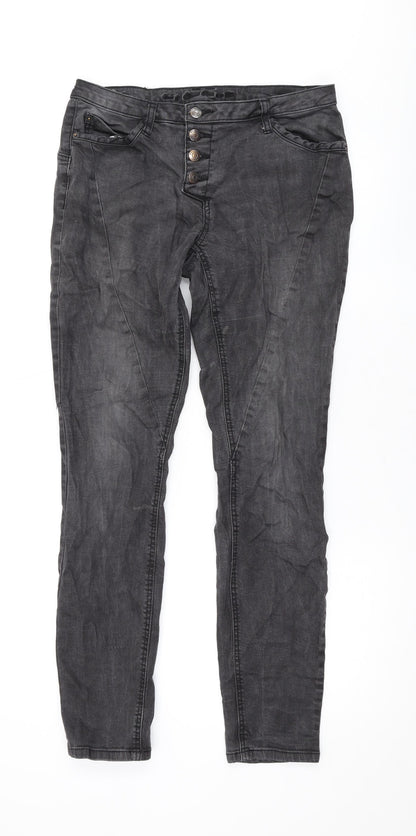Womens UK Size 30 Street One Regular Fit Skinny Grey Jeans