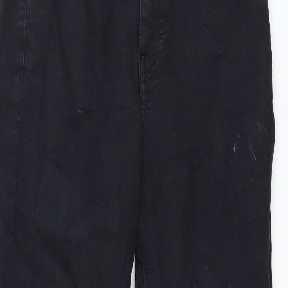 Topshop Womens Black Cotton Skinny Jeans Size 25 in L26 in Regular Zip