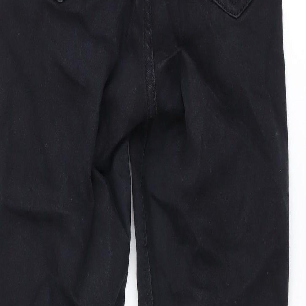 Topshop Womens Black Cotton Skinny Jeans Size 25 in L26 in Regular Zip
