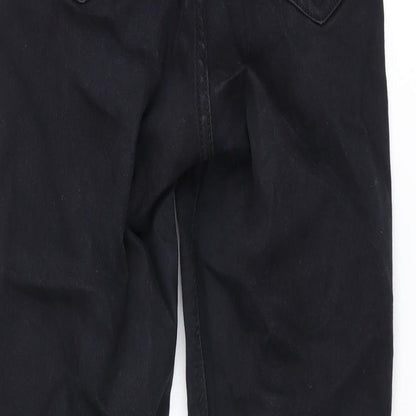 Topshop Womens Black Cotton Skinny Jeans Size 25 in L26 in Regular Zip