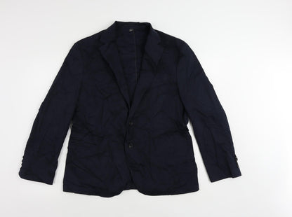 Mens UK Size 40 Marks and Spencer Regular Blue Suit Jacket