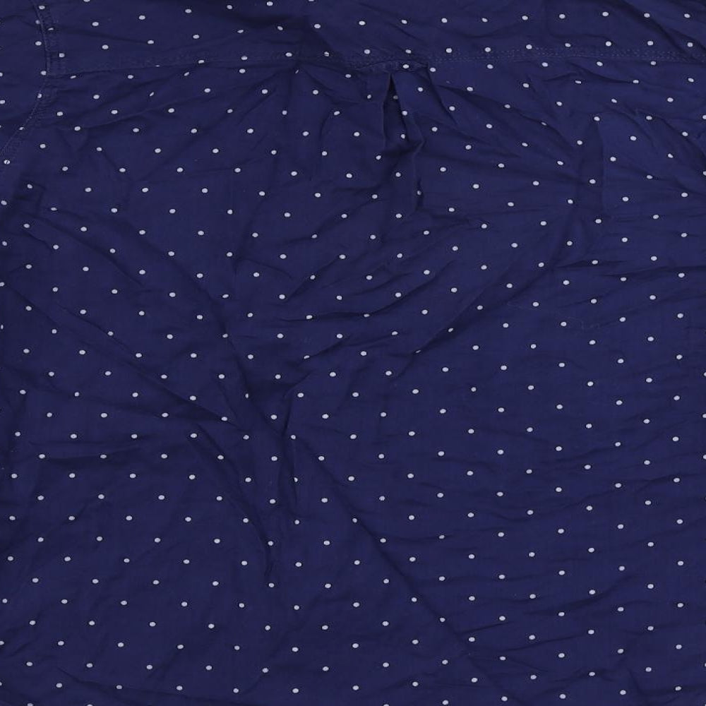 Womens UK Size 10 H&M Blue Basic Button-Up