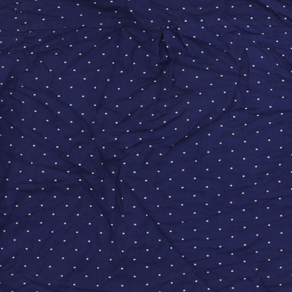 Womens UK Size 10 H&M Blue Basic Button-Up