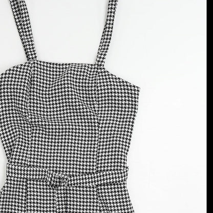 New Look Womens Black Geometric Polyester Mini Size 8 Square Neck Zip - Belted