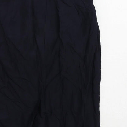 Paul Costelloe Womens Blue Polyester Straight & Pencil Skirt Size 12 Zip