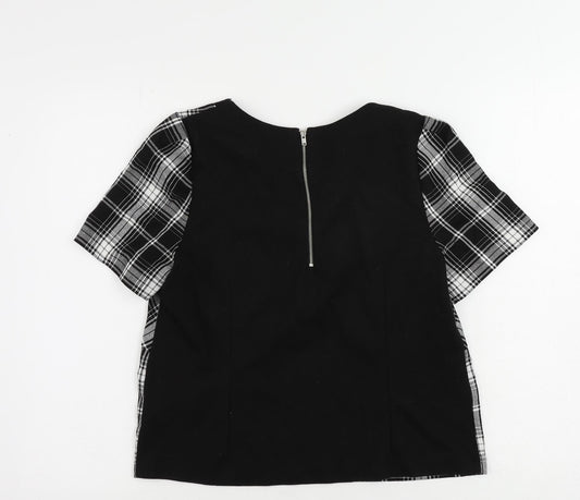 Womens UK Size 14 Oasis Black Basic Blouse