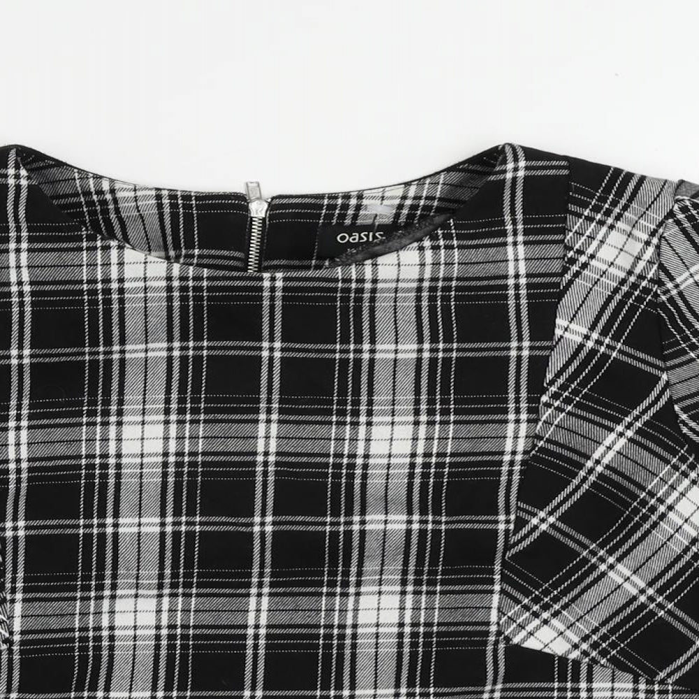 Womens UK Size 14 Oasis Black Basic Blouse