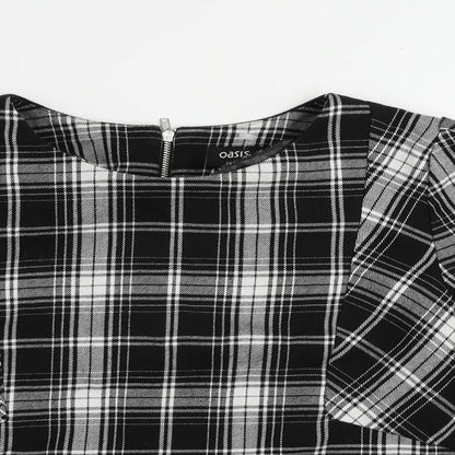 Womens UK Size 14 Oasis Black Basic Blouse
