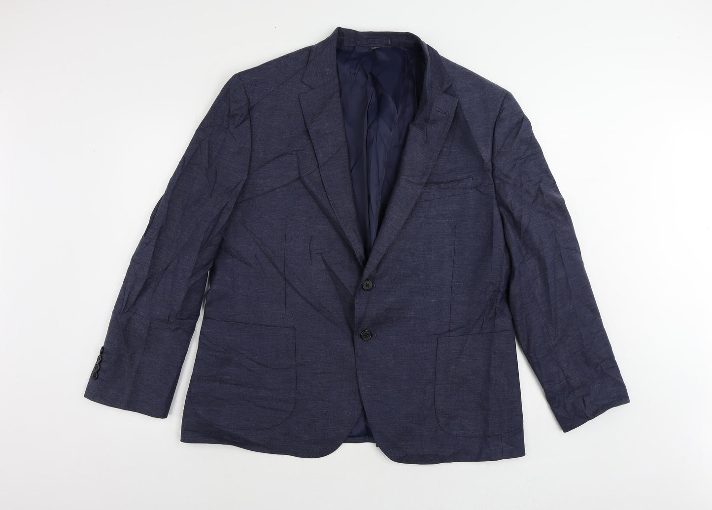Mens UK Size 46 Marks and Spencer Regular Blue Suit Jacket