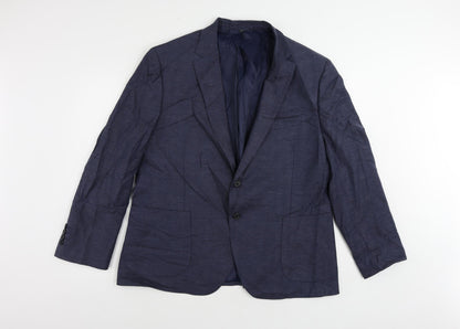 Mens UK Size 46 Marks and Spencer Regular Blue Suit Jacket