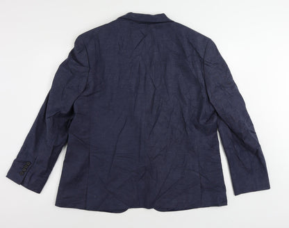 Mens UK Size 46 Marks and Spencer Regular Blue Suit Jacket